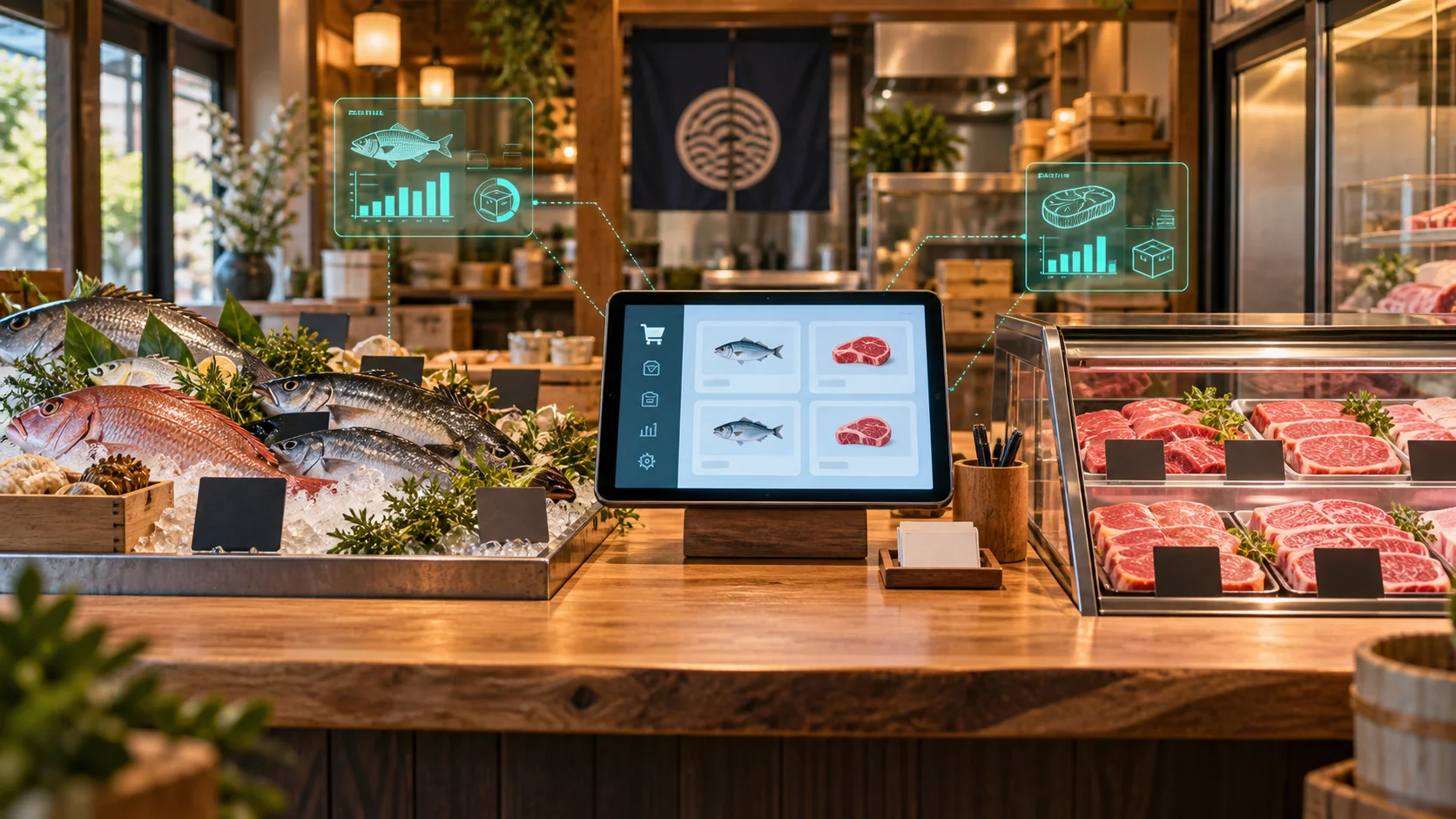 精肉店・鮮魚店のAI内製化｜専用イメージ